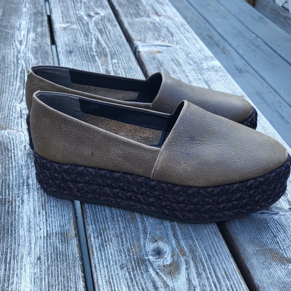 All Saints Bora Leather Slip On Platform Loafer